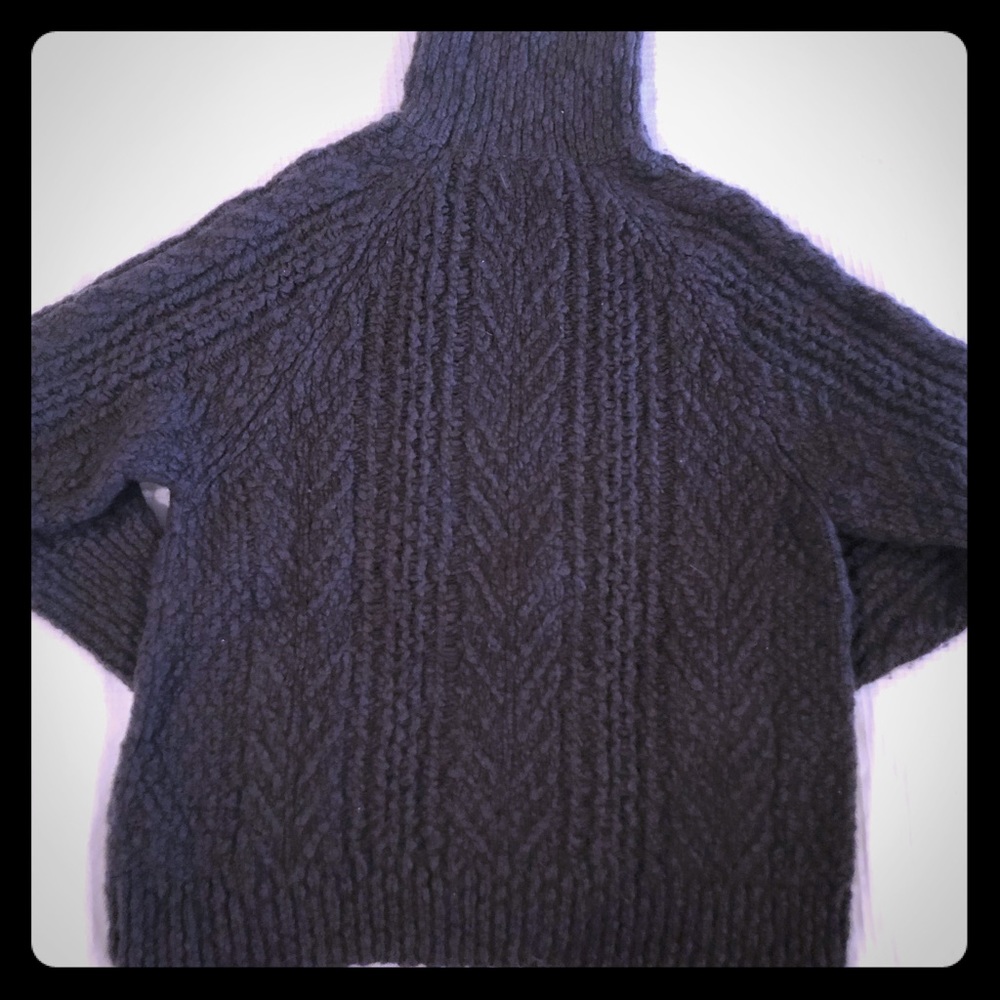 Vince Wool/Cashmere mock neck cable knit sweater